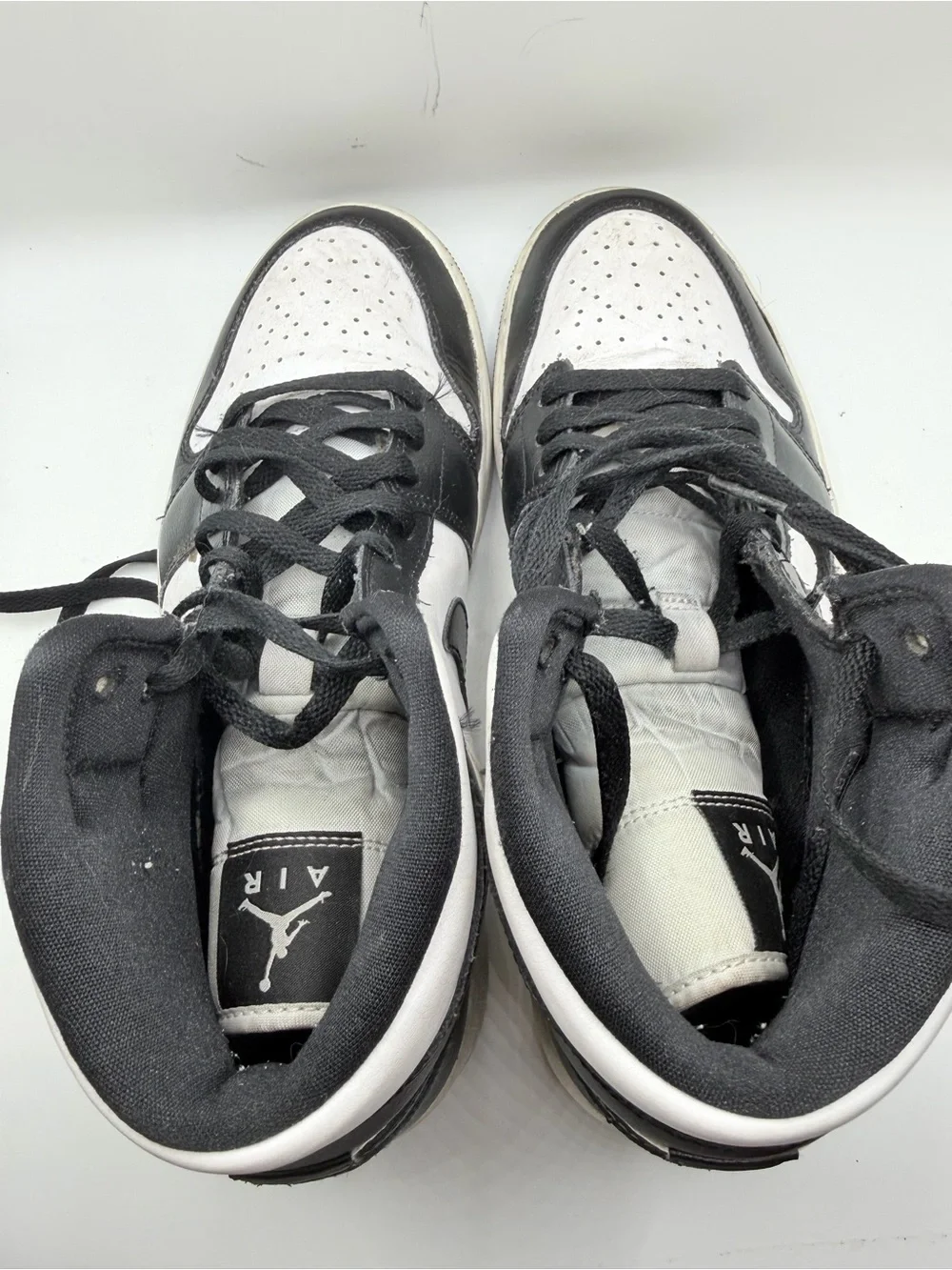 Jordan Black/White High Top Sneakers